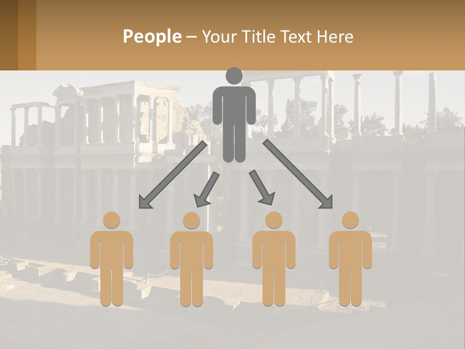 A Group Of Ruins With Columns In The Background PowerPoint Template