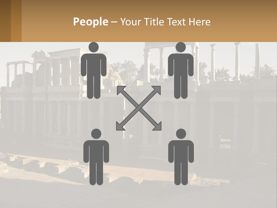 A Group Of Ruins With Columns In The Background PowerPoint Template