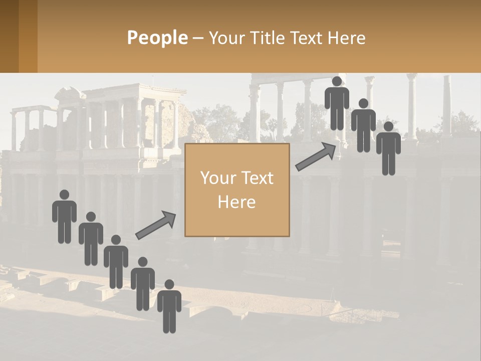 A Group Of Ruins With Columns In The Background PowerPoint Template