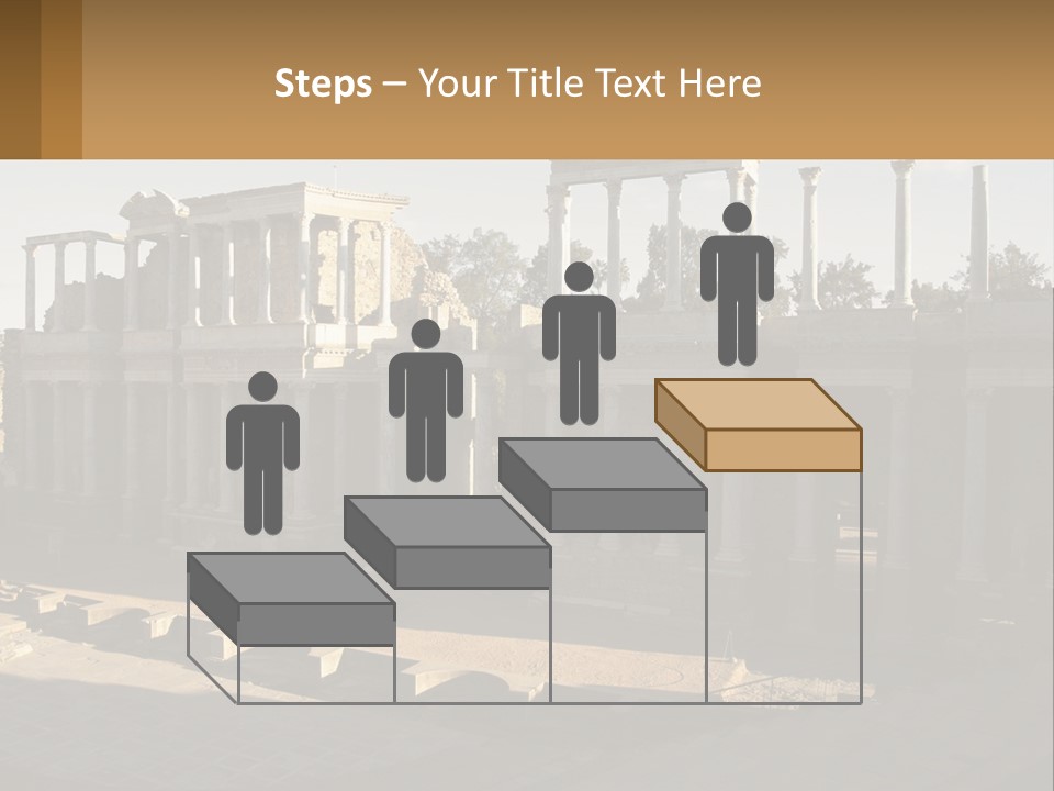 A Group Of Ruins With Columns In The Background PowerPoint Template