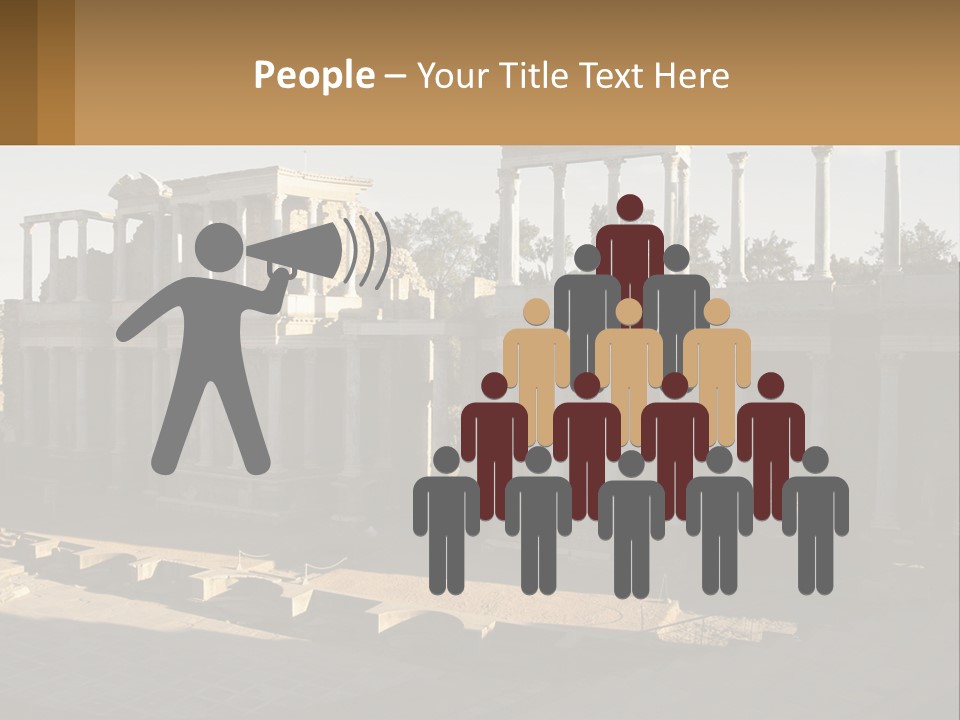 A Group Of Ruins With Columns In The Background PowerPoint Template