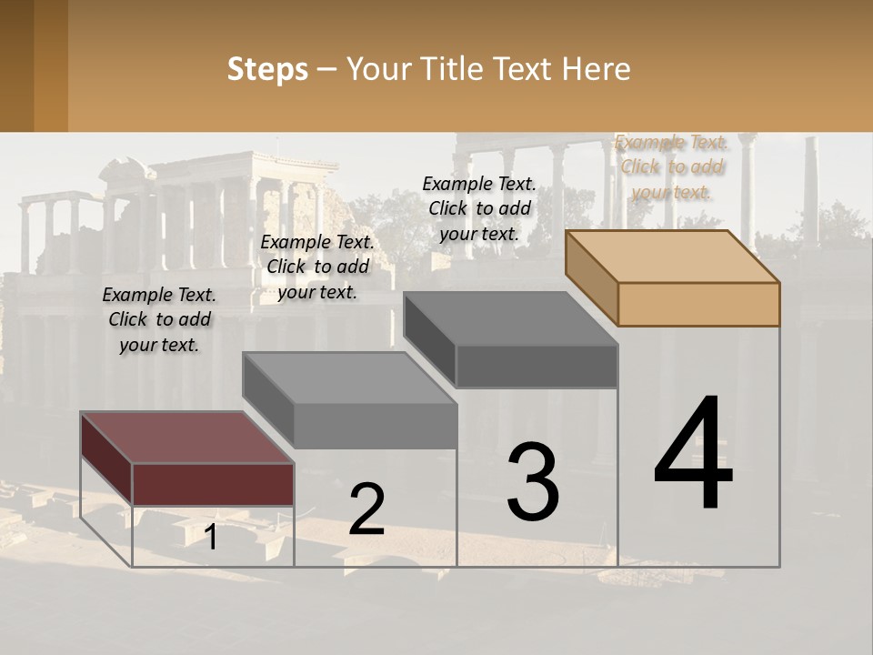A Group Of Ruins With Columns In The Background PowerPoint Template