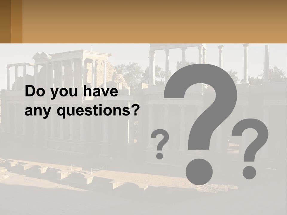 A Group Of Ruins With Columns In The Background PowerPoint Template