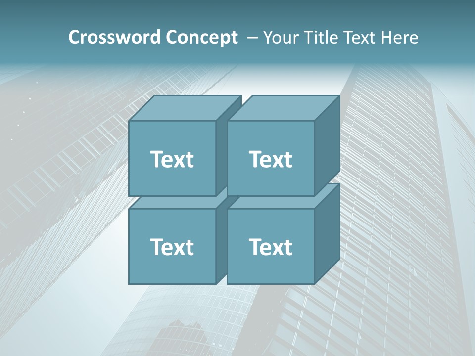 A Group Of Tall Buildings In A City PowerPoint Template