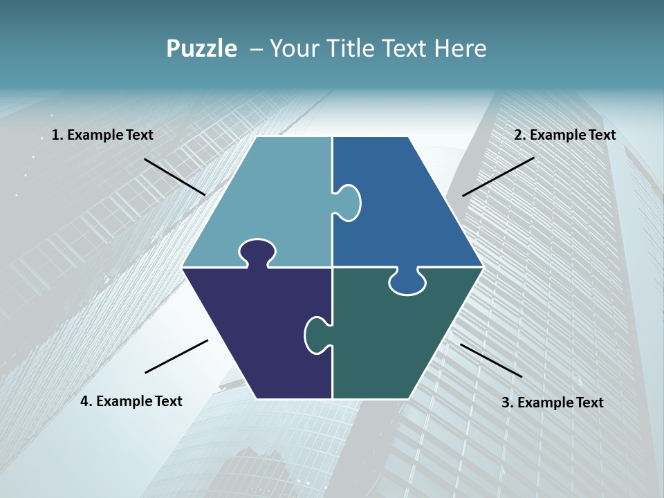 A Group Of Tall Buildings In A City PowerPoint Template