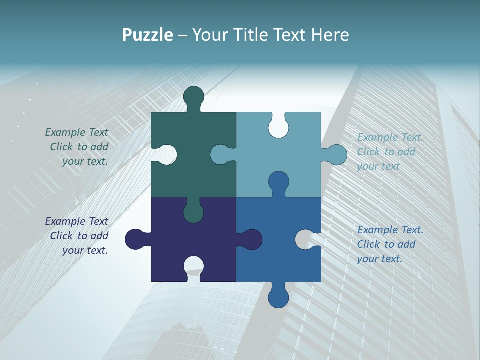 A Group Of Tall Buildings In A City PowerPoint Template