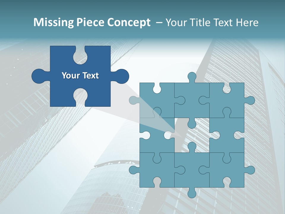 A Group Of Tall Buildings In A City PowerPoint Template