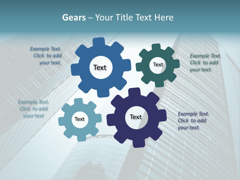 A Group Of Tall Buildings In A City PowerPoint Template
