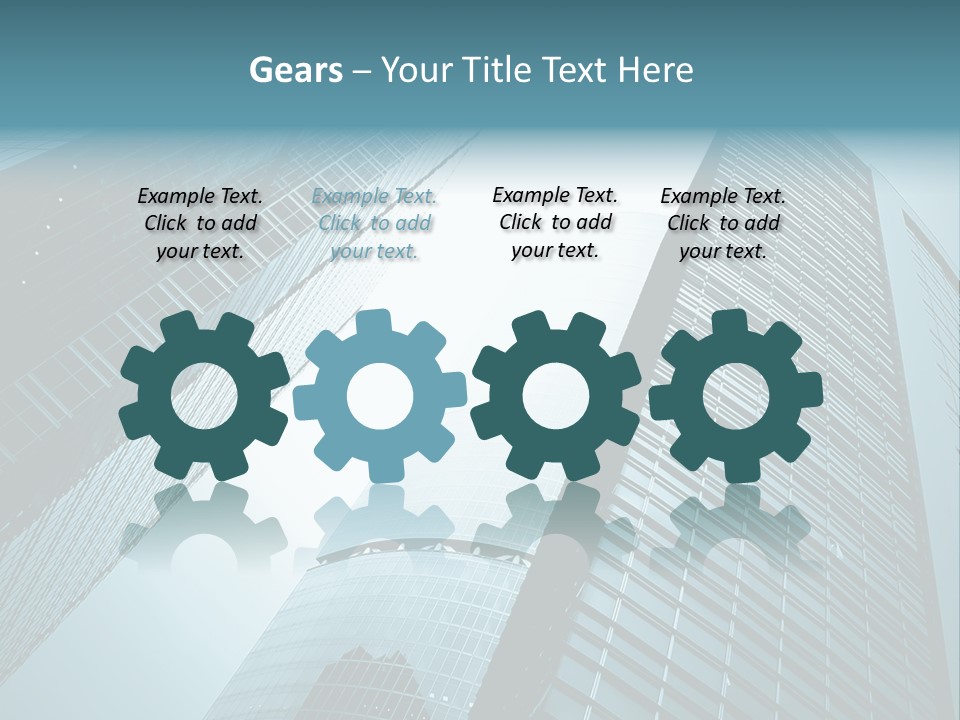 A Group Of Tall Buildings In A City PowerPoint Template