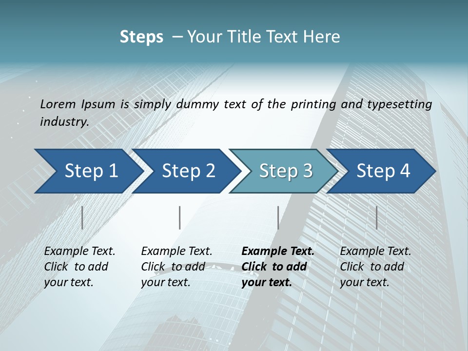 A Group Of Tall Buildings In A City PowerPoint Template