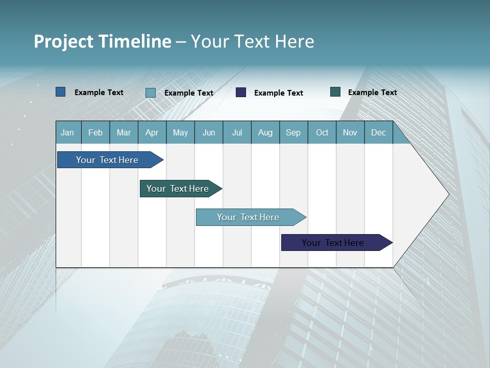 A Group Of Tall Buildings In A City PowerPoint Template