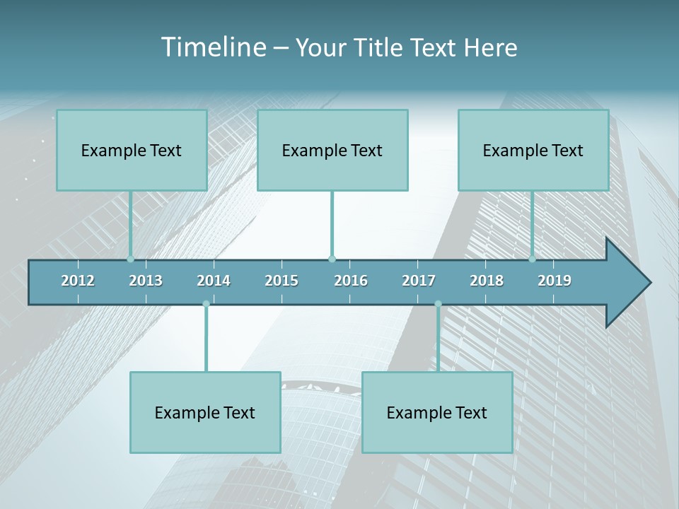 A Group Of Tall Buildings In A City PowerPoint Template