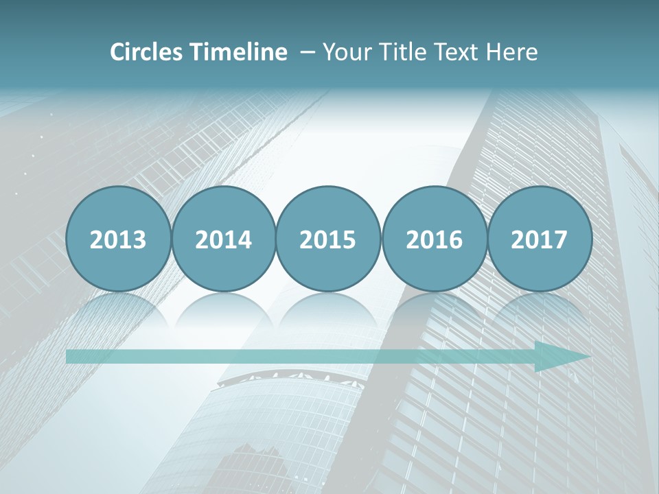 A Group Of Tall Buildings In A City PowerPoint Template