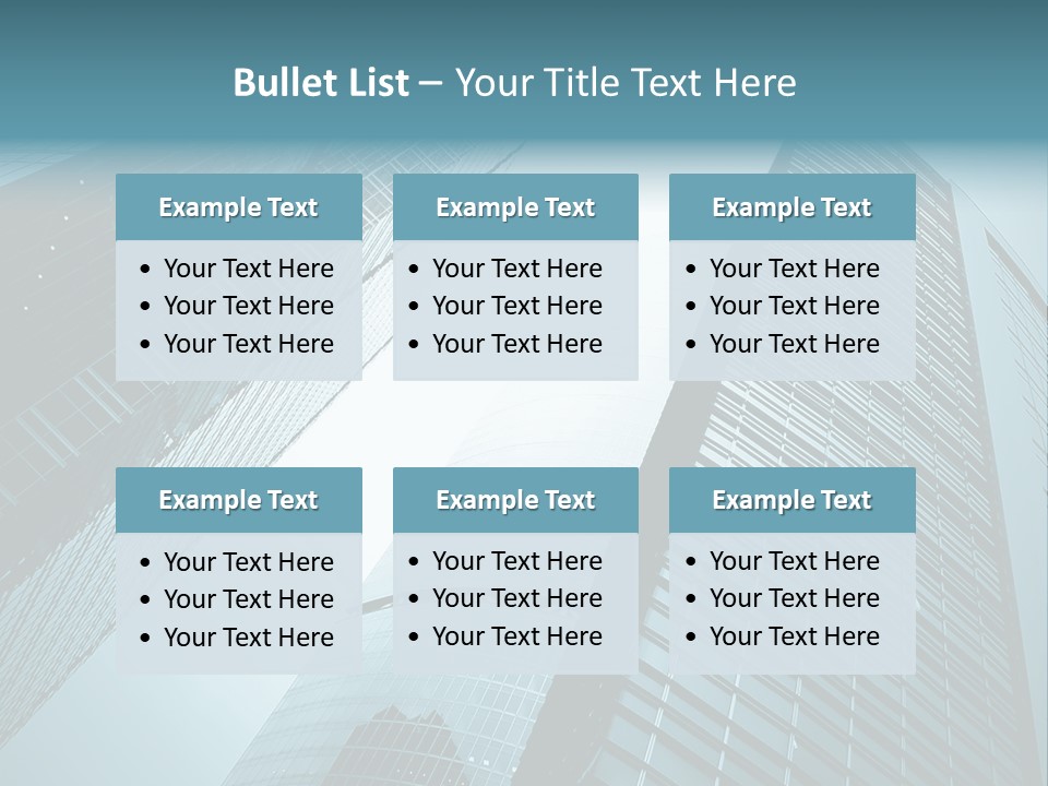 A Group Of Tall Buildings In A City PowerPoint Template