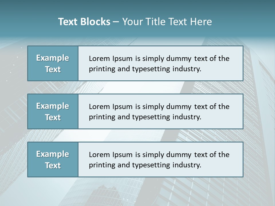 A Group Of Tall Buildings In A City PowerPoint Template