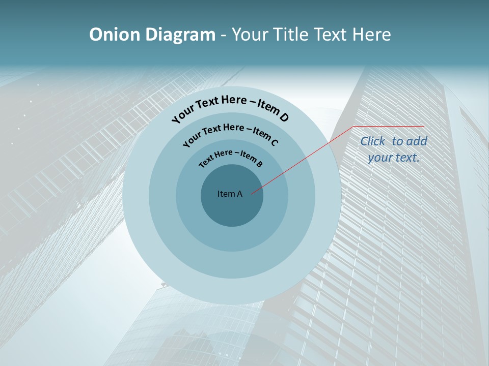 A Group Of Tall Buildings In A City PowerPoint Template