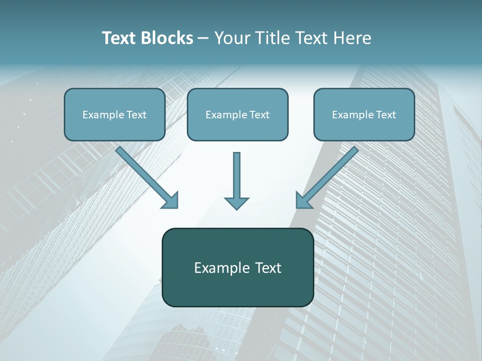 A Group Of Tall Buildings In A City PowerPoint Template