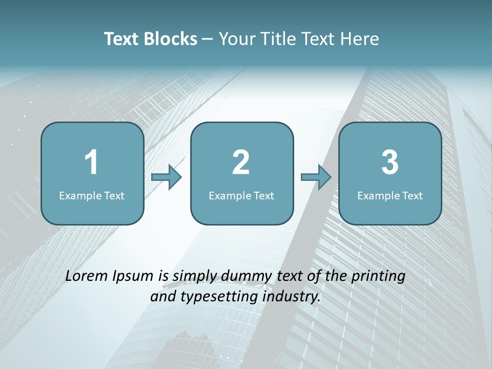 A Group Of Tall Buildings In A City PowerPoint Template