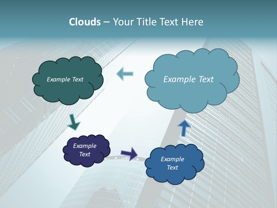 A Group Of Tall Buildings In A City PowerPoint Template