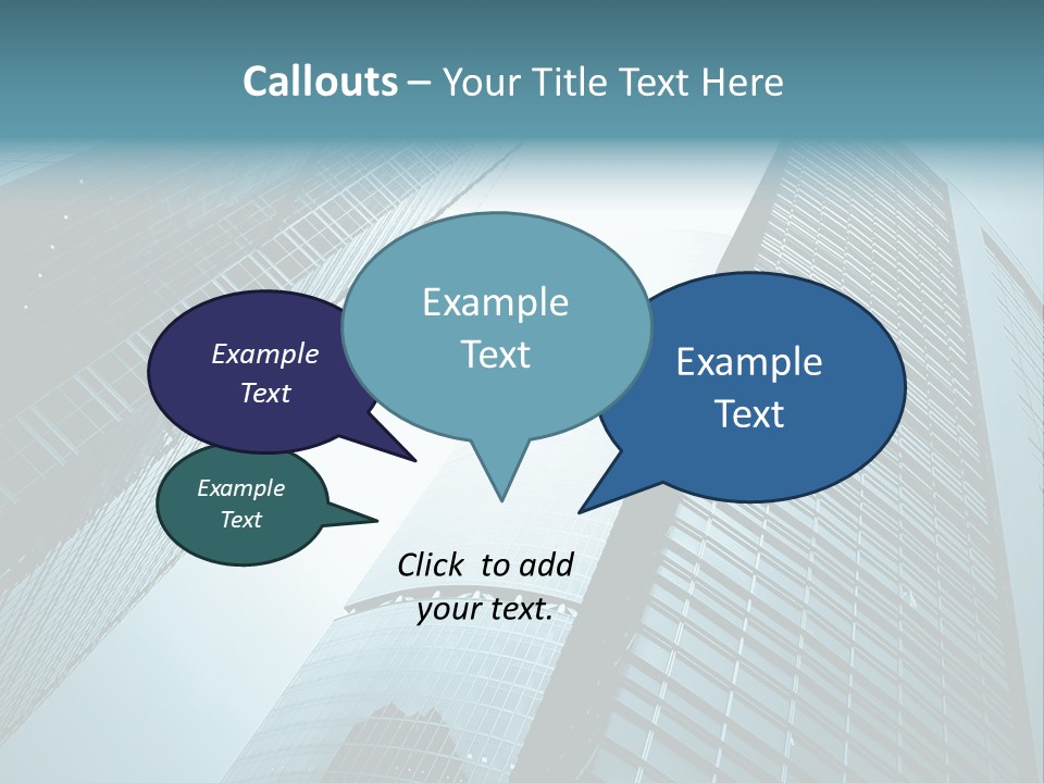 A Group Of Tall Buildings In A City PowerPoint Template