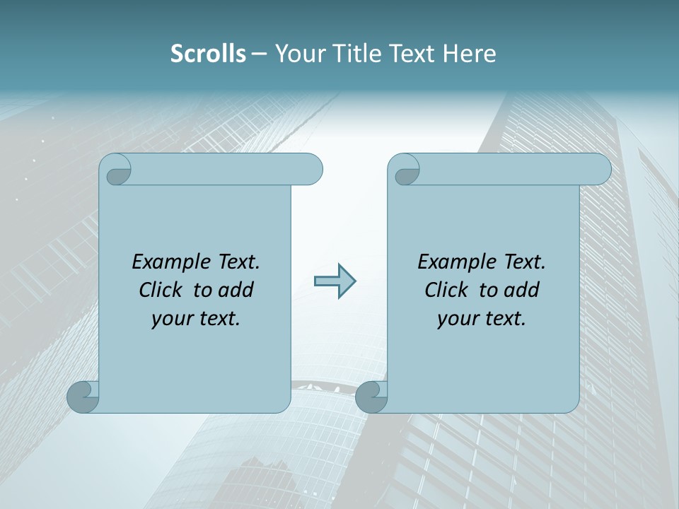 A Group Of Tall Buildings In A City PowerPoint Template