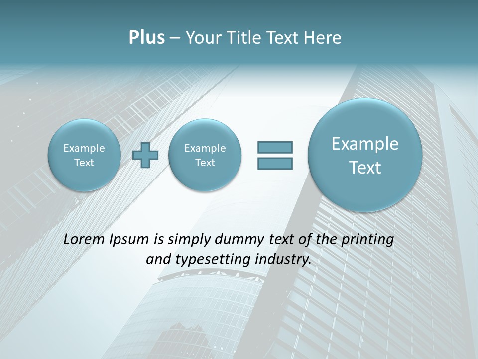 A Group Of Tall Buildings In A City PowerPoint Template