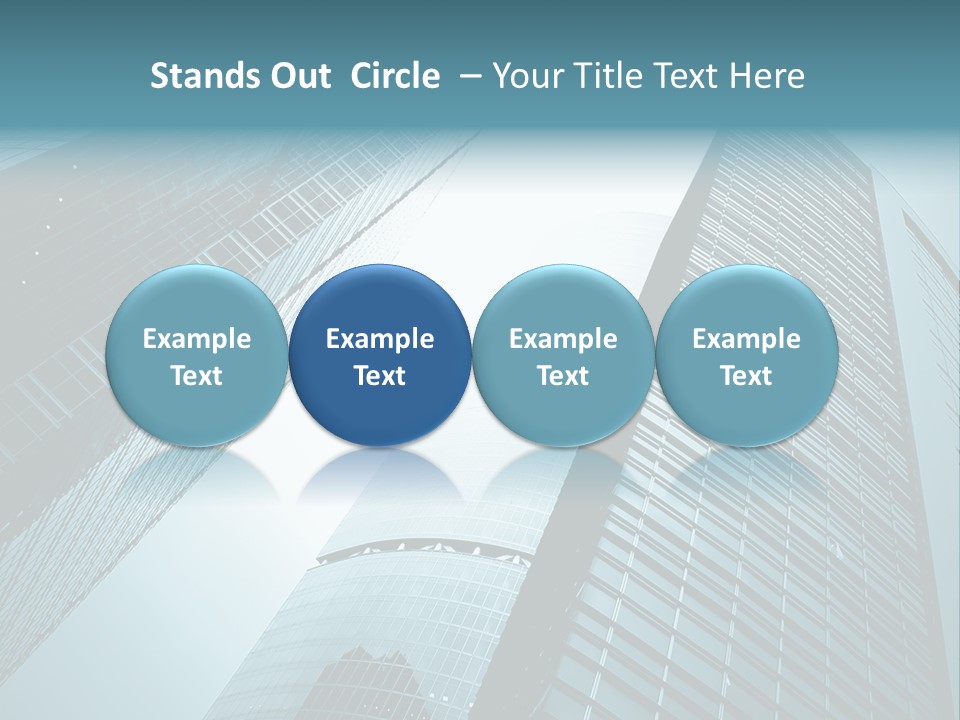 A Group Of Tall Buildings In A City PowerPoint Template