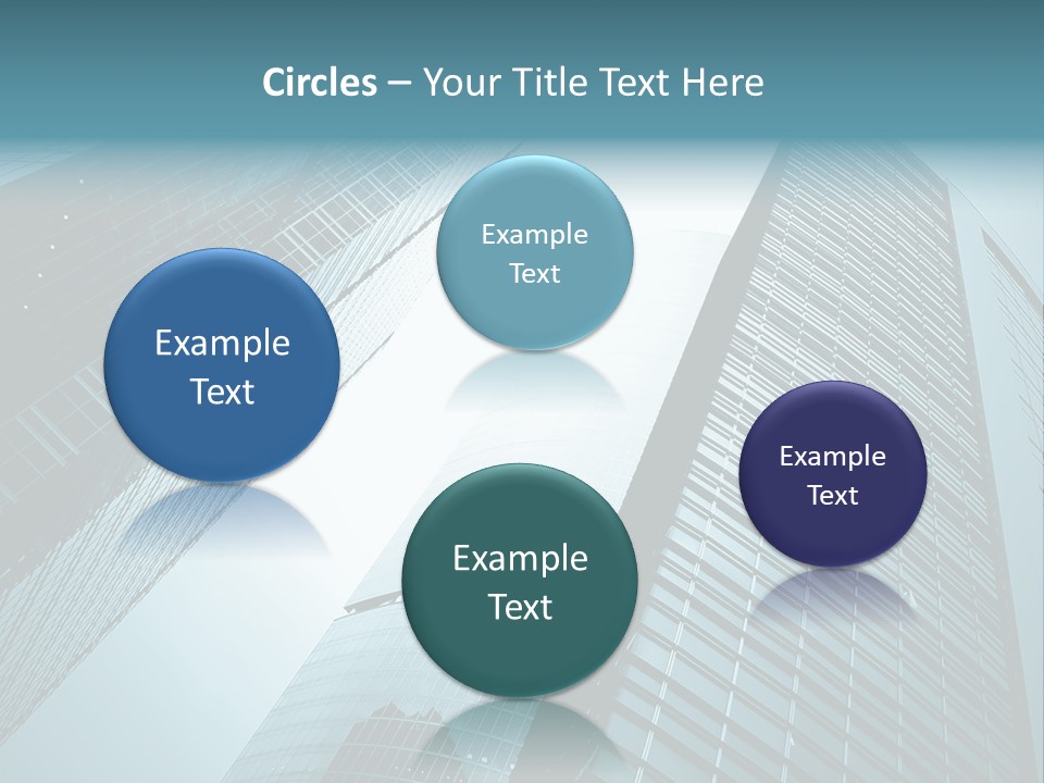 A Group Of Tall Buildings In A City PowerPoint Template