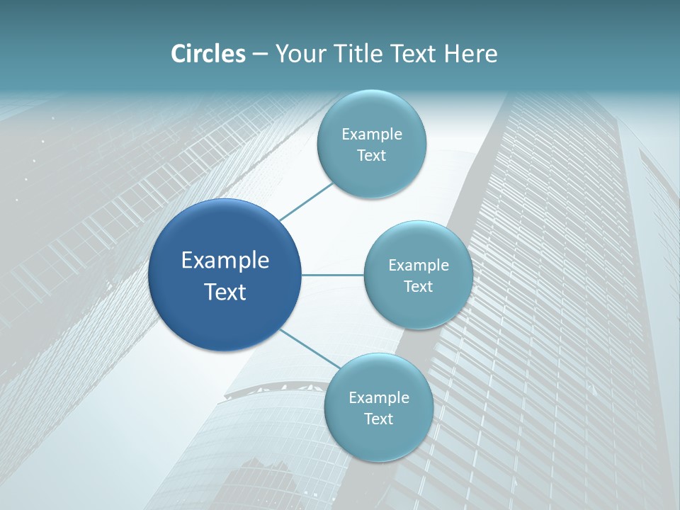 A Group Of Tall Buildings In A City PowerPoint Template