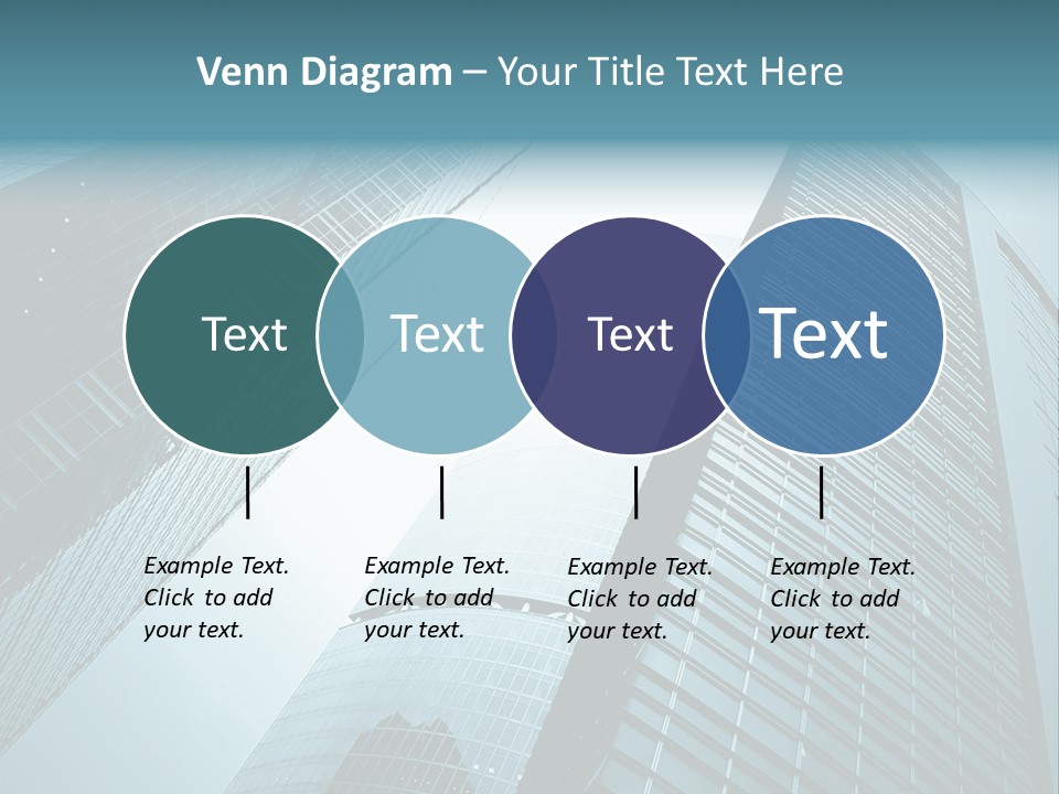 A Group Of Tall Buildings In A City PowerPoint Template