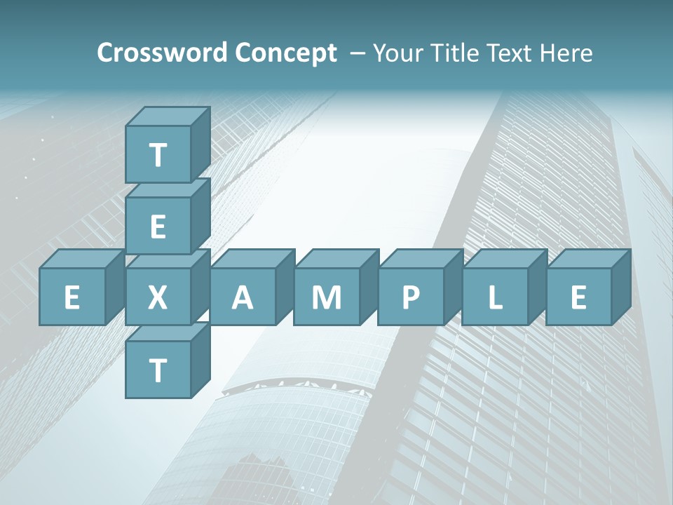 A Group Of Tall Buildings In A City PowerPoint Template