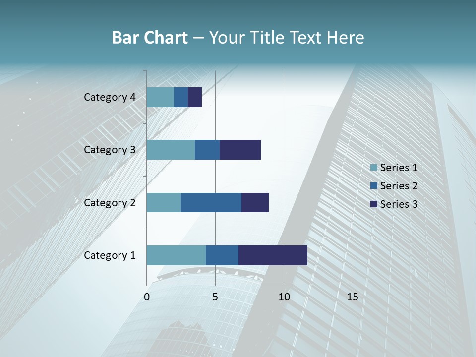 A Group Of Tall Buildings In A City PowerPoint Template