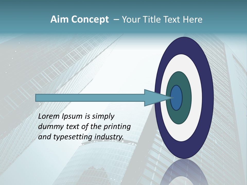 A Group Of Tall Buildings In A City PowerPoint Template