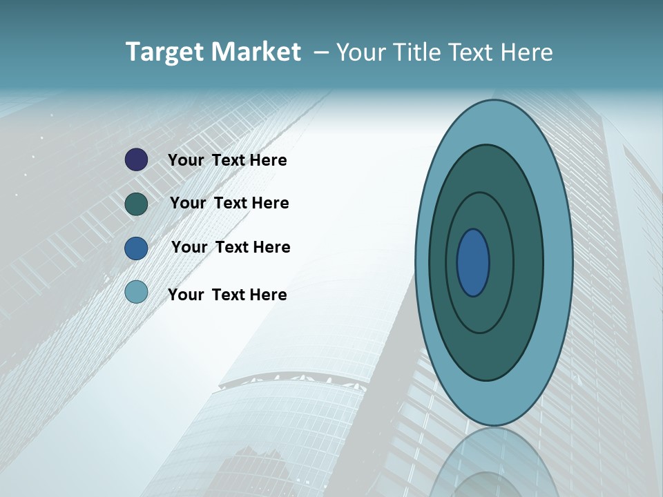 A Group Of Tall Buildings In A City PowerPoint Template