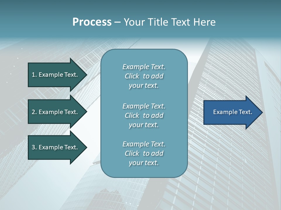 A Group Of Tall Buildings In A City PowerPoint Template