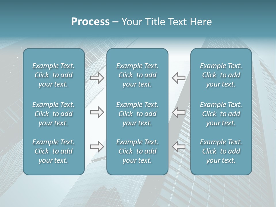 A Group Of Tall Buildings In A City PowerPoint Template