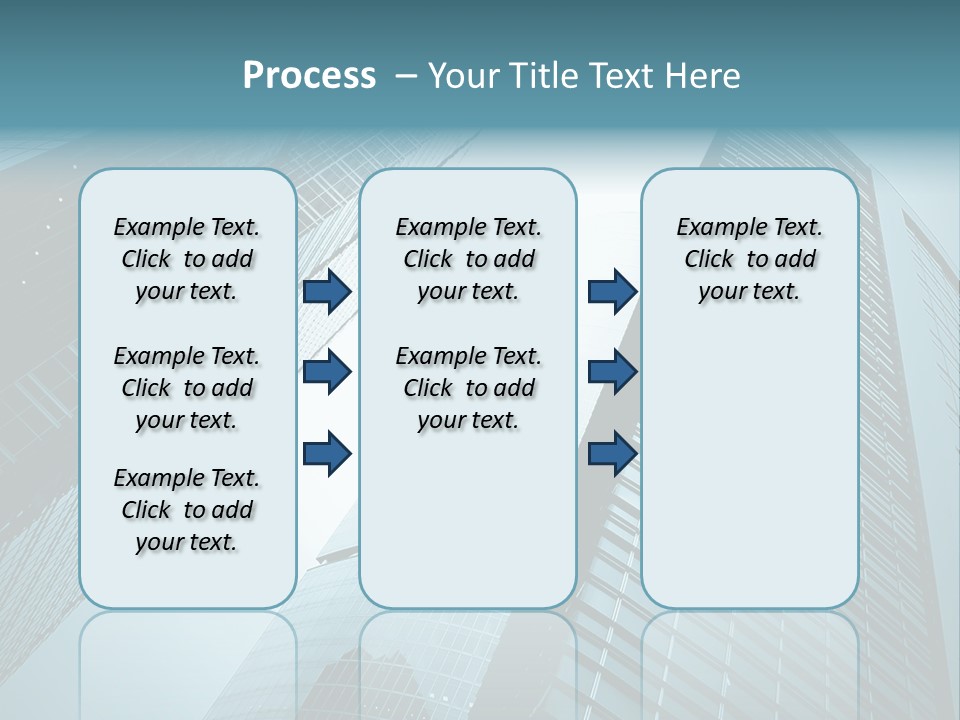 A Group Of Tall Buildings In A City PowerPoint Template