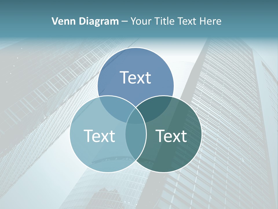 A Group Of Tall Buildings In A City PowerPoint Template