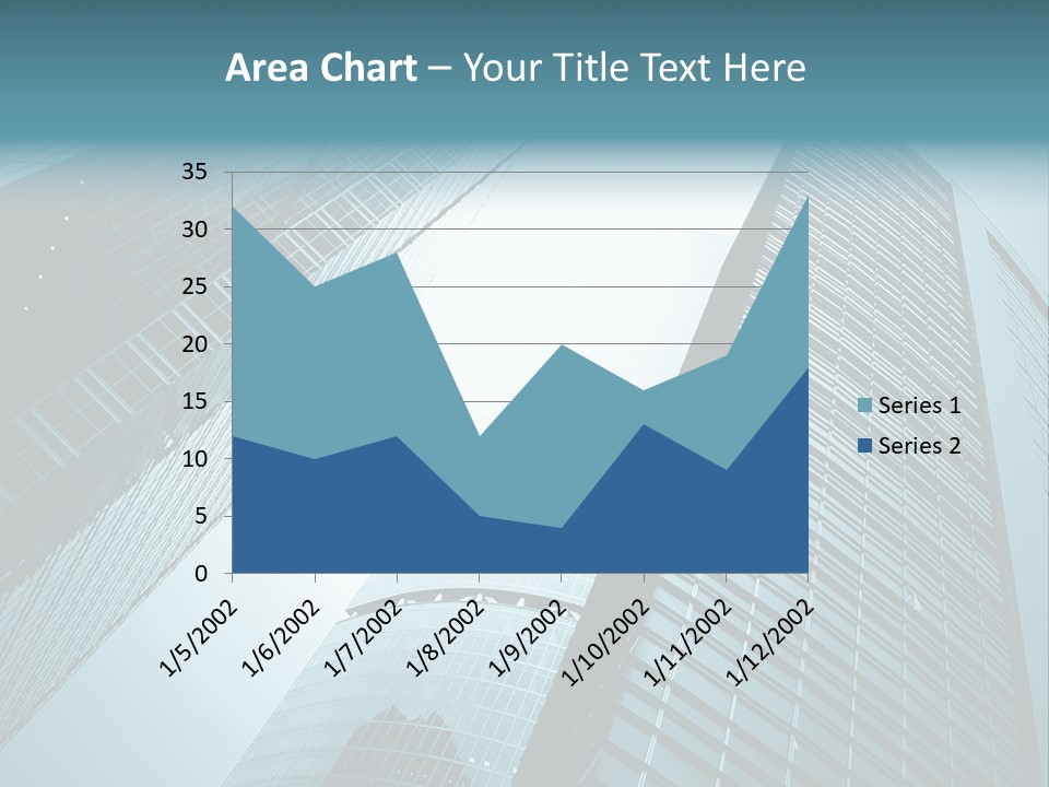 A Group Of Tall Buildings In A City PowerPoint Template