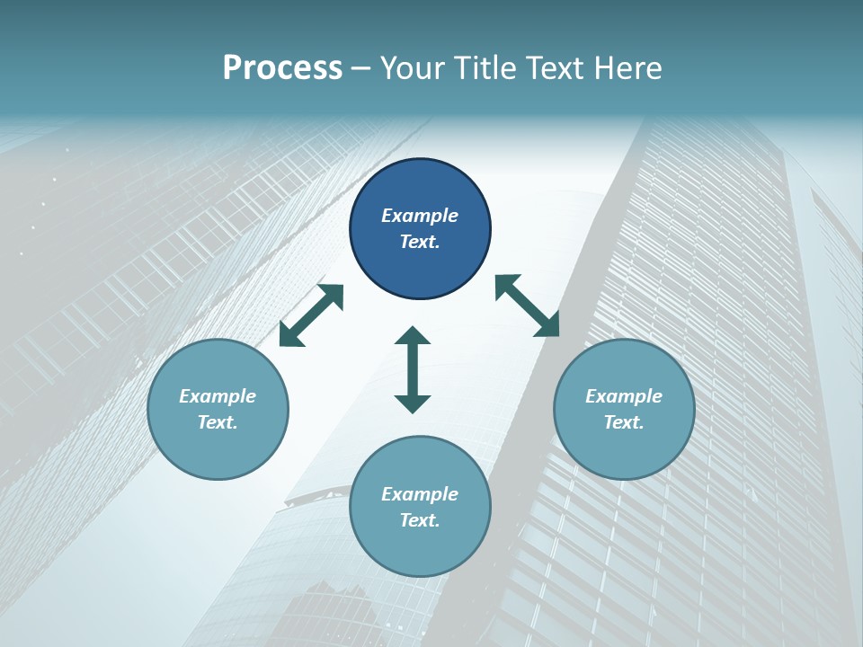 A Group Of Tall Buildings In A City PowerPoint Template