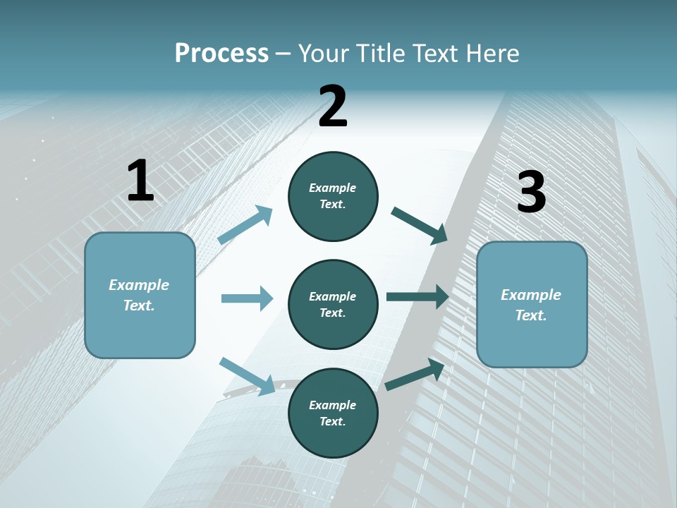 A Group Of Tall Buildings In A City PowerPoint Template