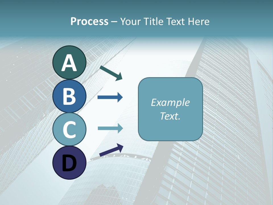 A Group Of Tall Buildings In A City PowerPoint Template