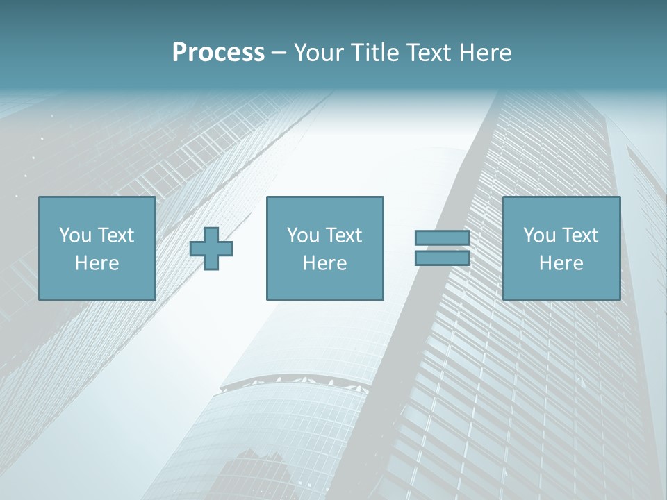 A Group Of Tall Buildings In A City PowerPoint Template