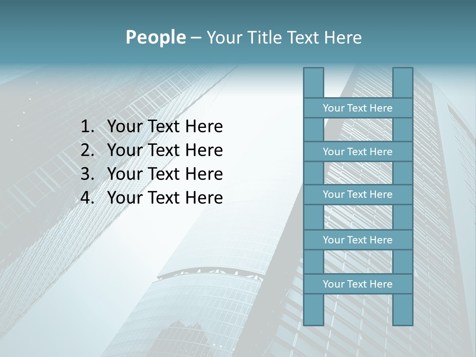 A Group Of Tall Buildings In A City PowerPoint Template
