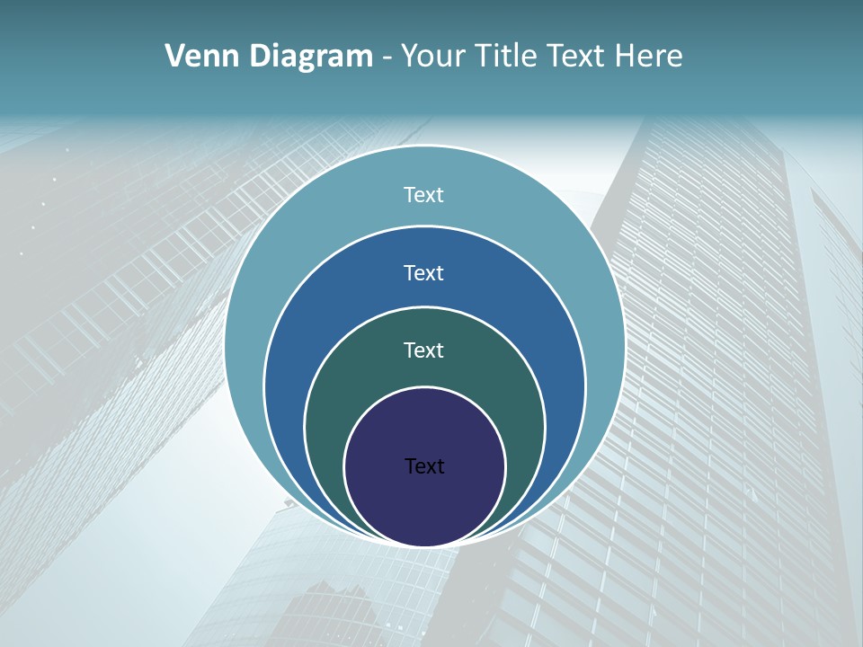 A Group Of Tall Buildings In A City PowerPoint Template