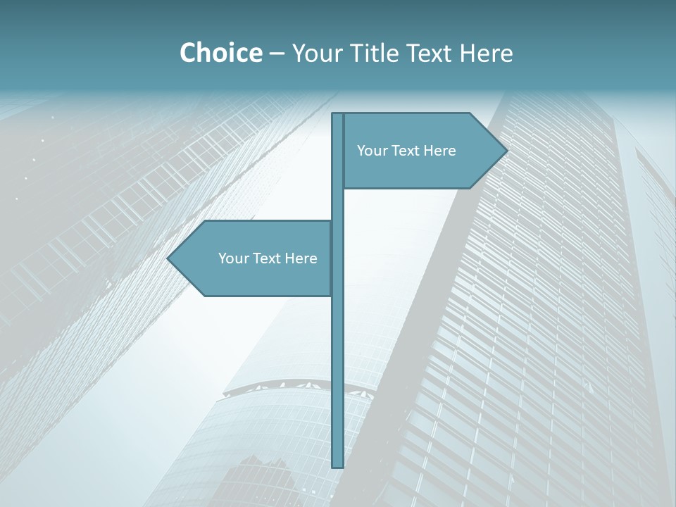 A Group Of Tall Buildings In A City PowerPoint Template