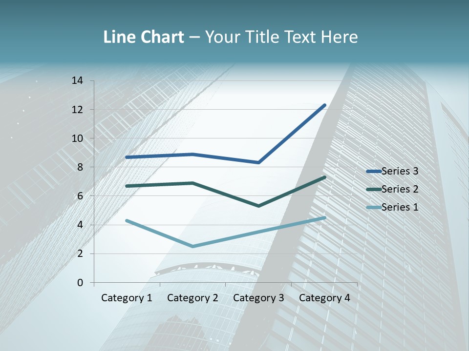 A Group Of Tall Buildings In A City PowerPoint Template