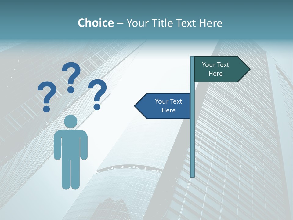 A Group Of Tall Buildings In A City PowerPoint Template