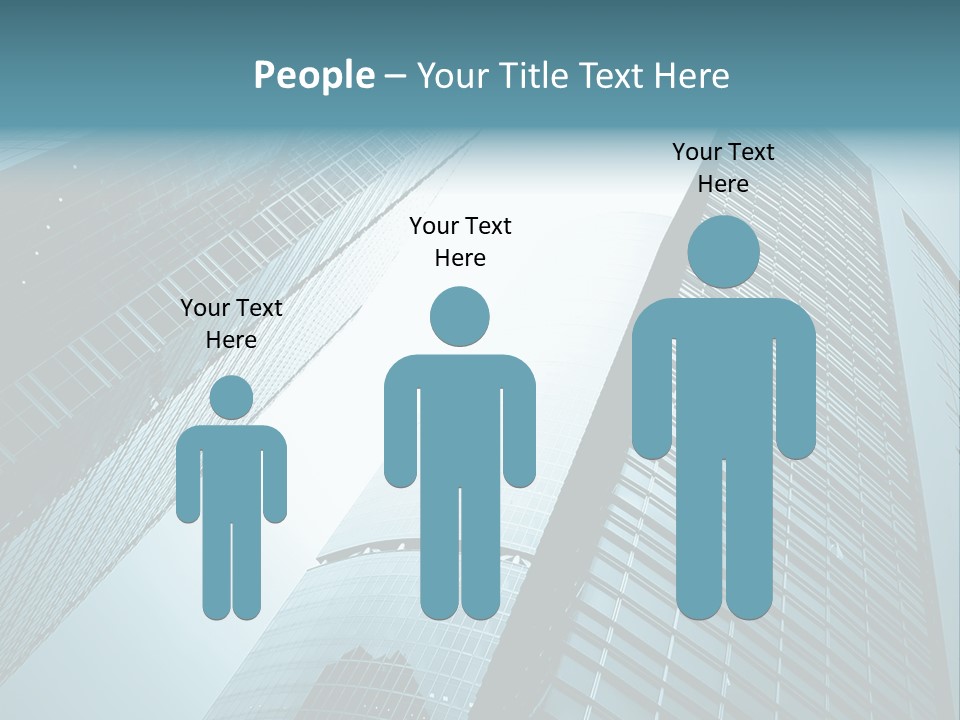 A Group Of Tall Buildings In A City PowerPoint Template