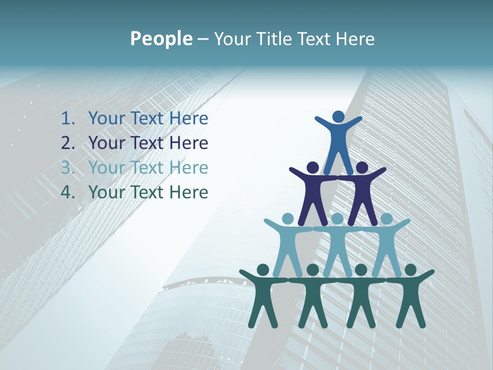 A Group Of Tall Buildings In A City PowerPoint Template